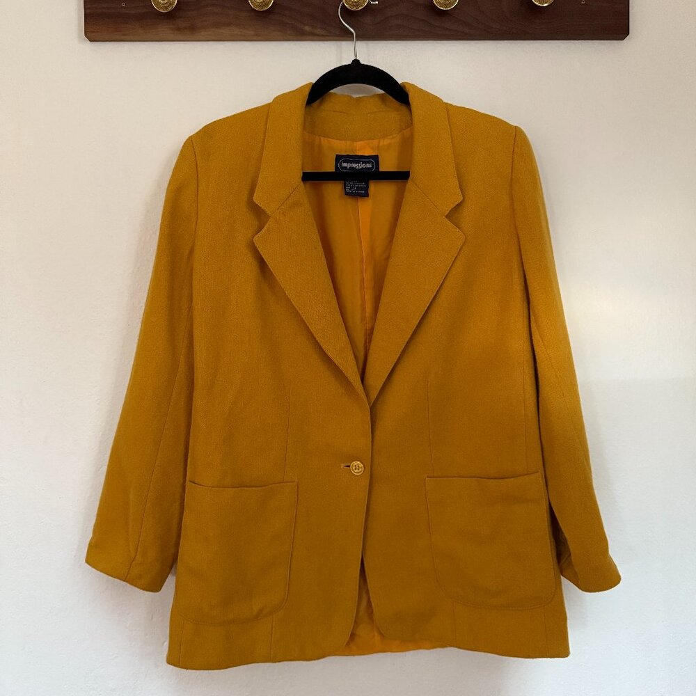 Vintage Impressions Blazer in Mustard Yellow Size 12